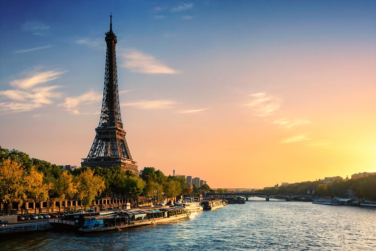 Paris Eiffelturm Sonnenuntergang